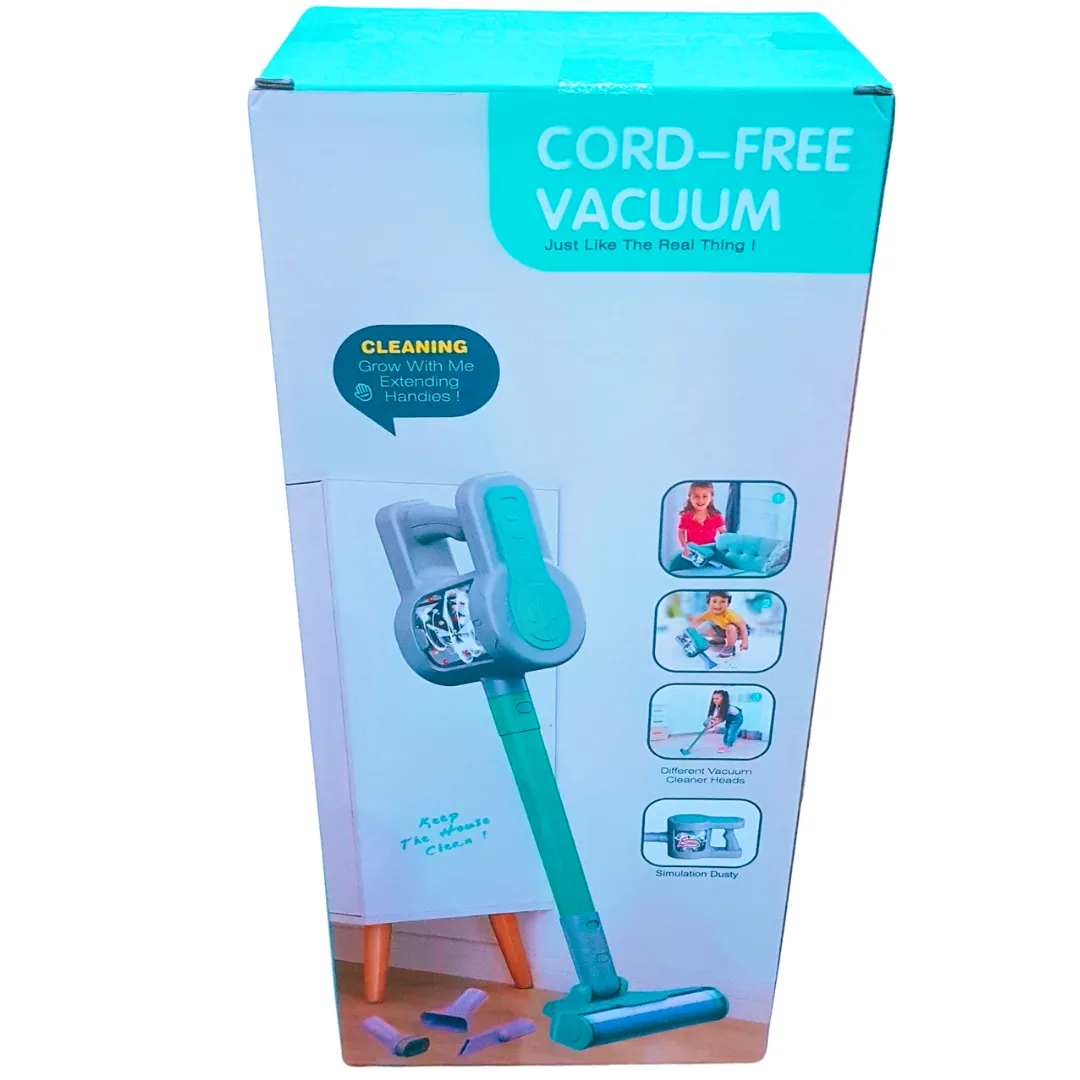 🧼 Cord-Free Toy Vacuum Cleaner – Simulated Cleaning Roleplay Set for Kids (3  Years) | Realistic Sound & Extendable Handle