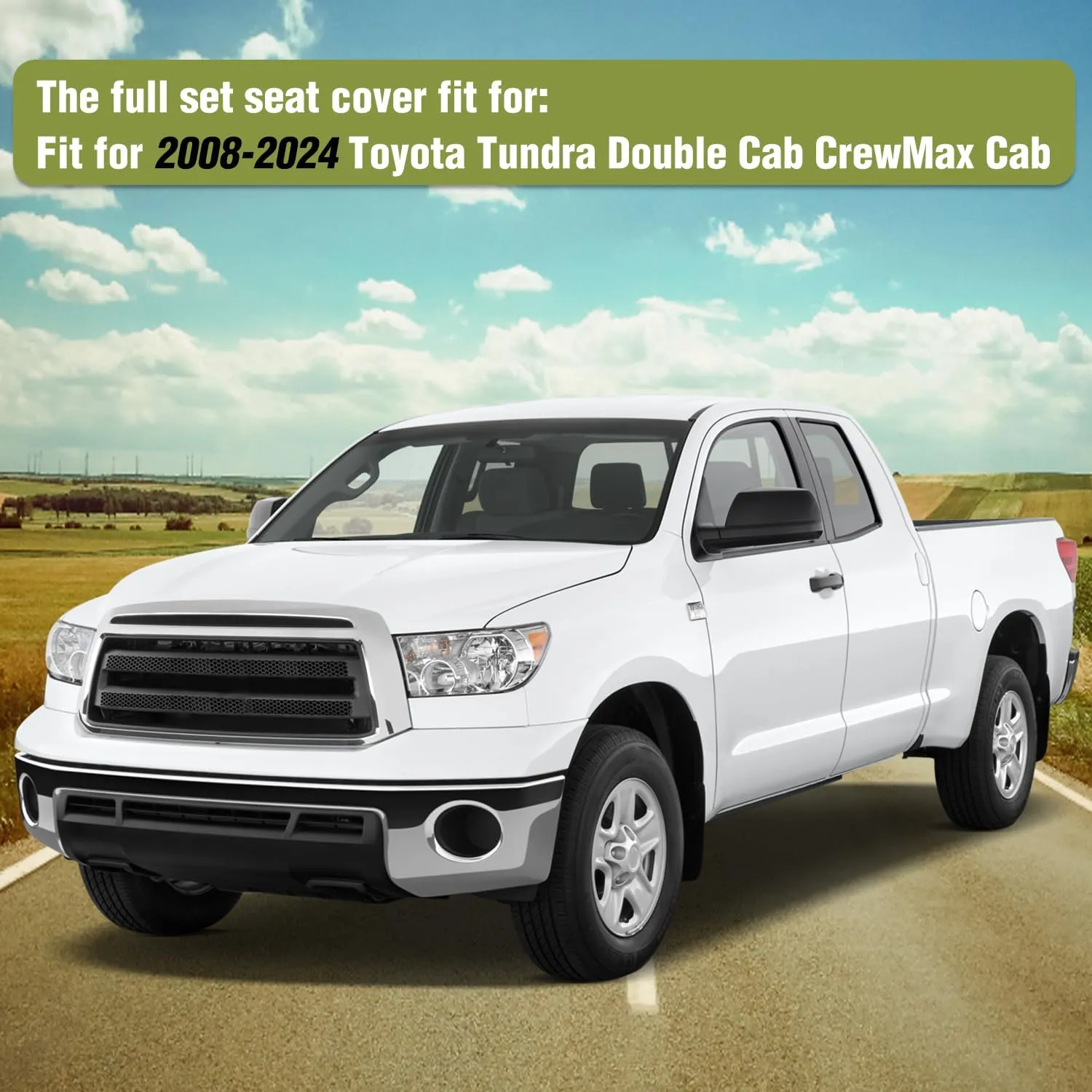 2008-2024 Toyota Tundra Double Cab CrewMax Cab Seat Covers