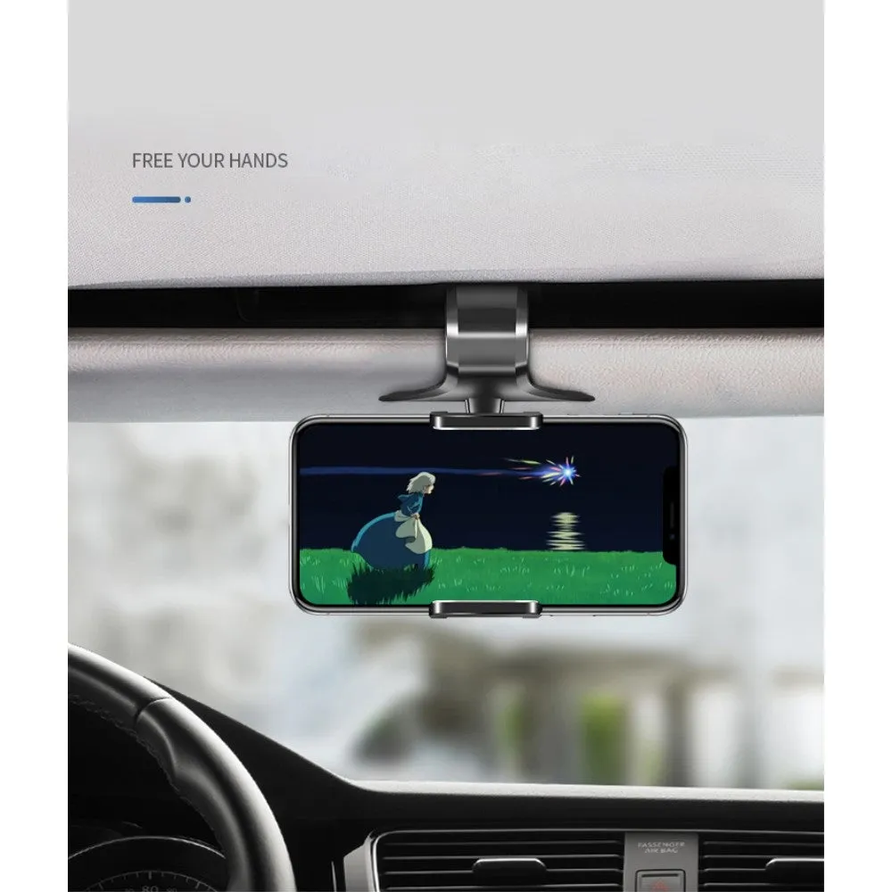 3 in 1 Car GPS Smartphone Holder: Dashboard / Visor Clamp AC Grid Clip for BGH Joy A6 - Black
