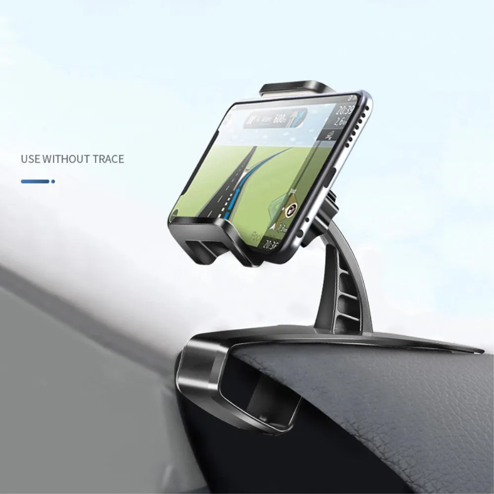 3 in 1 Car GPS Smartphone Holder: Dashboard / Visor Clamp AC Grid Clip for BGH Joy A6 - Black