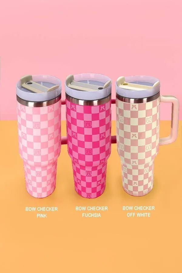 40oz Stainless Steel Tumbler Solid-Flower Pink