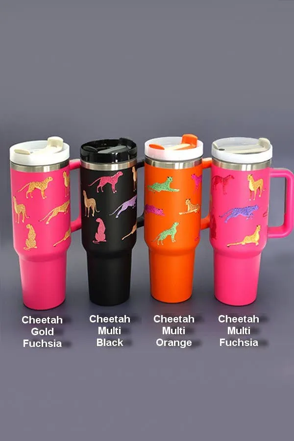 40oz Stainless Steel Tumbler Solid-Flower Pink