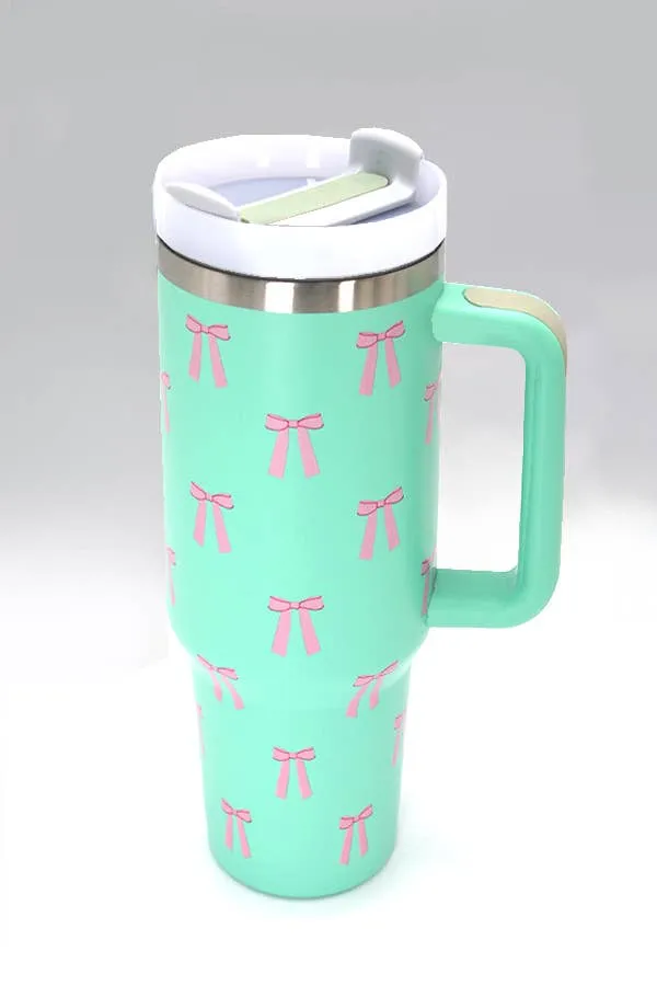 40oz Stainless Steel Tumbler Solid-Flower Pink