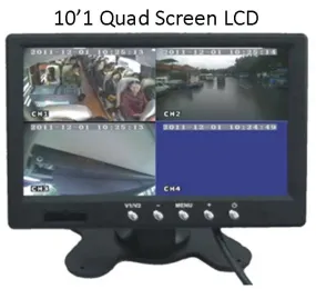 9"Quad Screen LCD for MNVR System