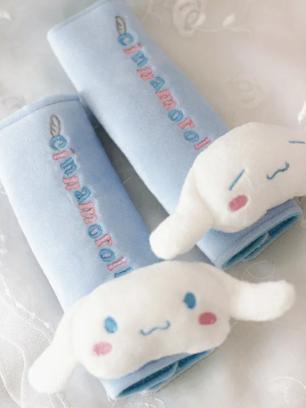 Cinnamoroll Inspired Car Neck Headrest Pillows Seatbelt Cover
