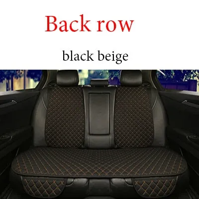 Flax Car Seat Cover Four Seasons Front Rear Auto Accesorios Coche Interior Details Universal Size Auto Goods Car Seat Protector