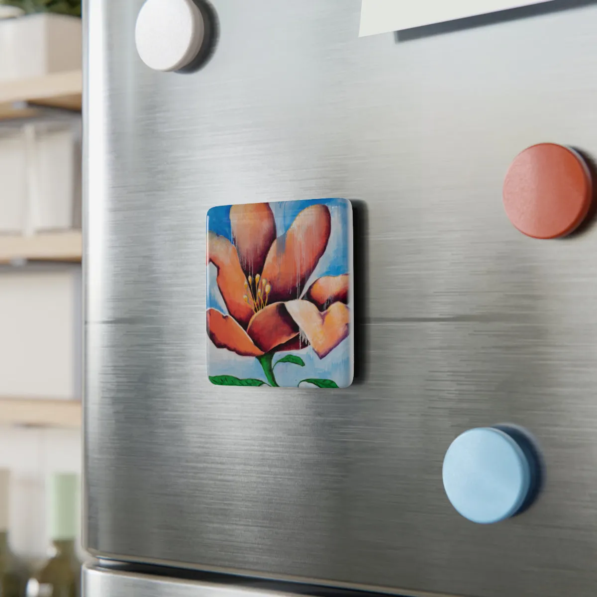 Flower Drops Porcelain Magnet