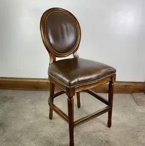 Frontgate Leather Bar Stool, Traditional