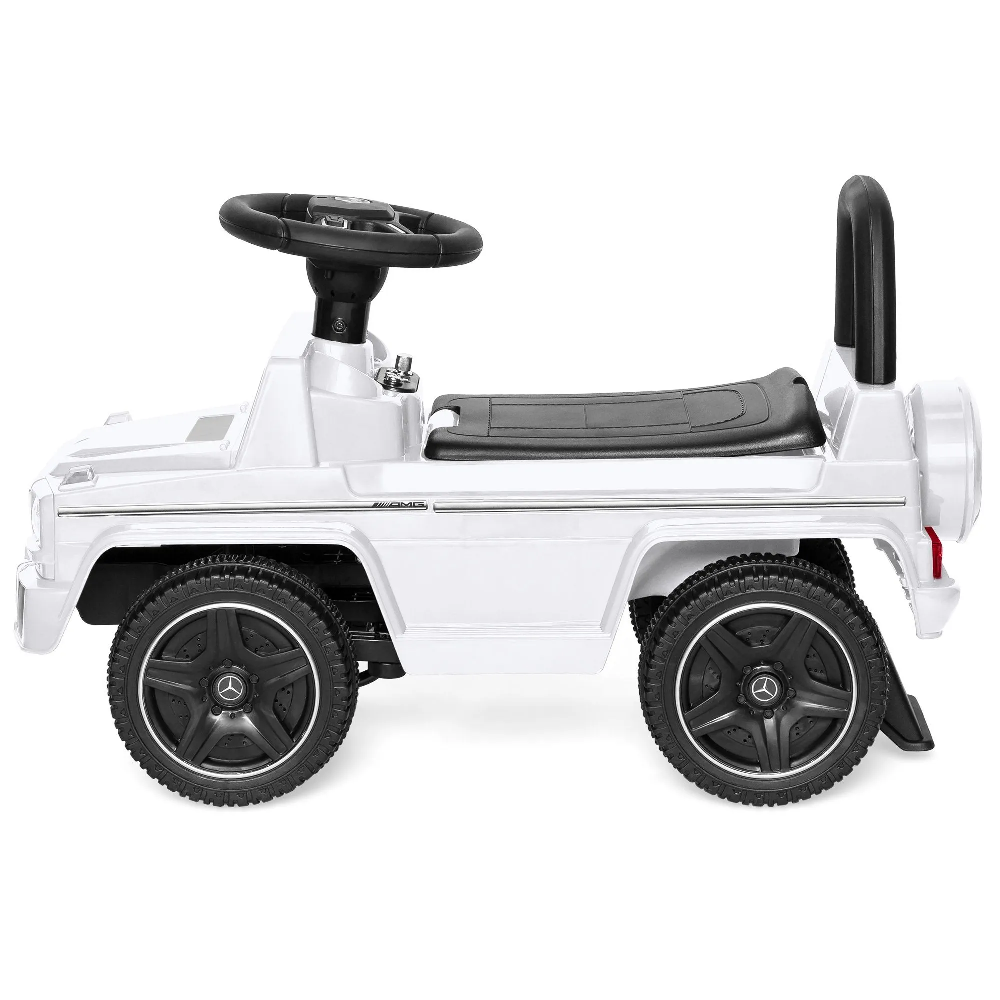 Kids Luxury Mercedes G63 Convertible Foot-to-Floor Push Car Ride- On Buggy