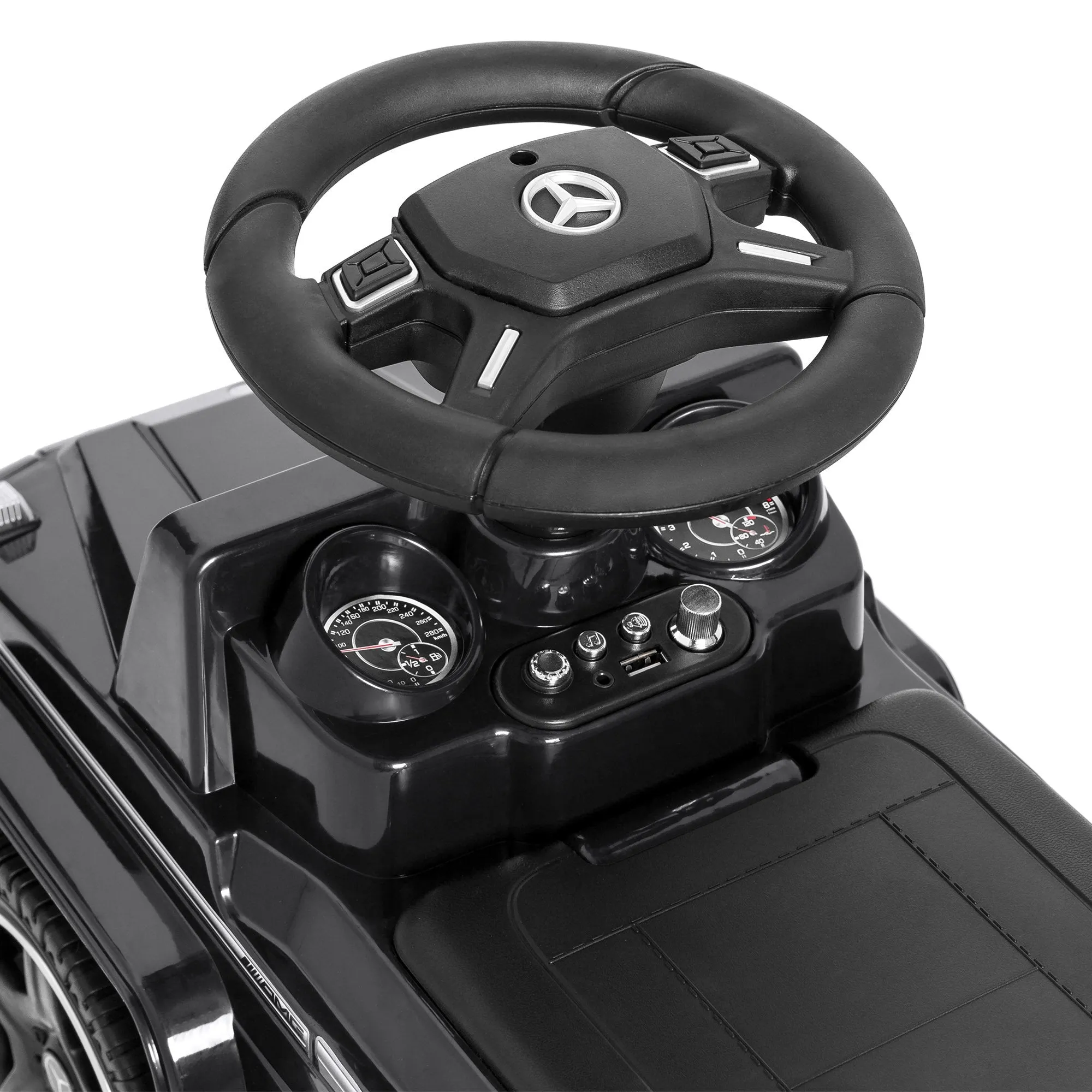 Kids Luxury Mercedes G63 Convertible Foot-to-Floor Push Car Ride- On Buggy