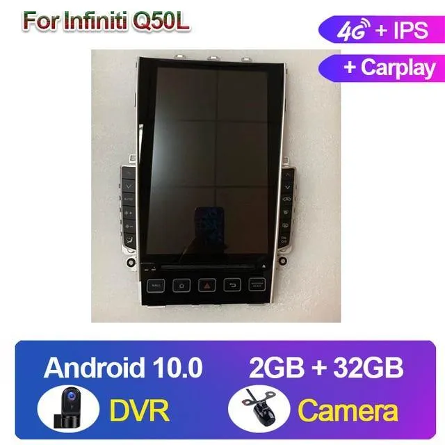 KiriNavi 12.1" Android 10.0 Car Radio Automotivo Auto GPS Navigation For Infiniti Q50 Q50L Car Multimedia Player stereo 4G 2013 